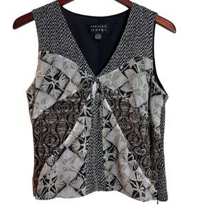 Spenser Jeremy 100% Silk Multi pattern patchwork Sleeveless Blouse Top Size 10